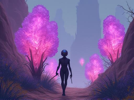 SF風景に溶け込む植物