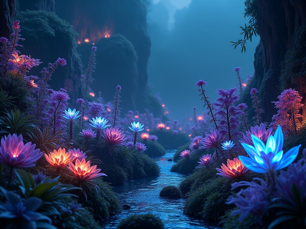 AIが生成した幻想的な異星の植物