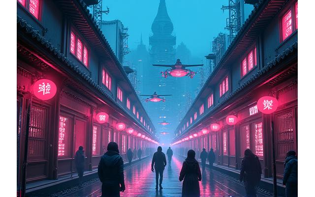 未来都市ネオ京都のVR体験サムネイル