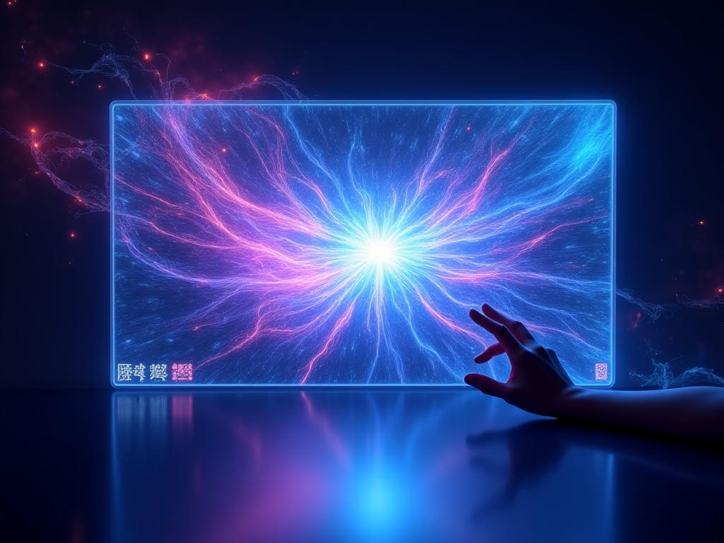 量子のアートワークが絶えず変化するデジタルインターフェース