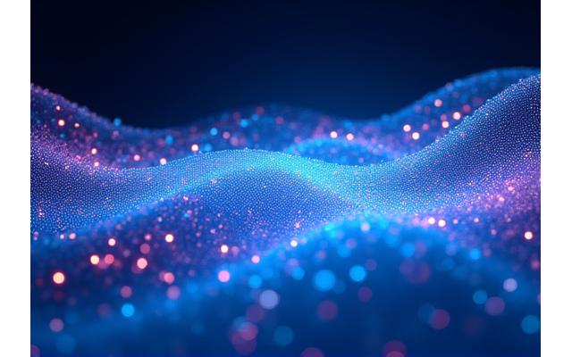 量子のアートワークが浮かぶデジタルキャンバスサムネイル