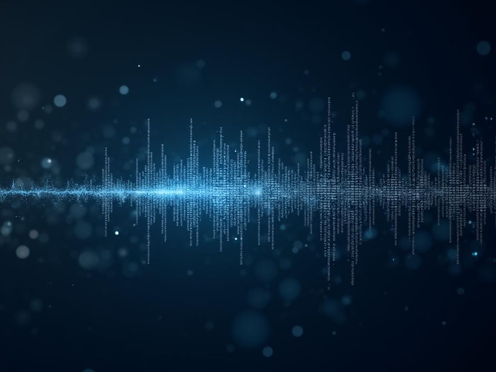 様々な感情表現を示す音声波形のアートワーク